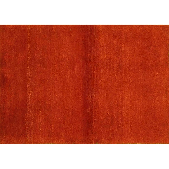 Ahgly Company Indoor Rectangle Abstract Yellow Contemporary Area Rugs, 2' x 4'