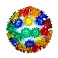 thumbnail image 2 of Novelty Lights LED 6in 50 Light Starlight Sphere, Multicolor, Ornament Ball Light, 5ft Hanging Cord with S Hook, 12ft Power Cord with Stackable Plug, Commercial Grade, 2 of 8