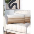 thumbnail image 2 of Brown White Ombre Pillow Covers King Size, Vintage Farmhouse Abstract Striped Soft Bed Throw Pillowcases Breathable Cooling Long Lumbar Body Pillow Sham Cover for Bed Sofa 20''x40'', 2 of 7