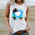 thumbnail image 2 of TDYHUAO Beach Tank Tops for Women Girls Trip Shirts Sunshine Coconut Palm Graphic Tee Summer Vacation Sleeveless Tops Vest, 2 of 5