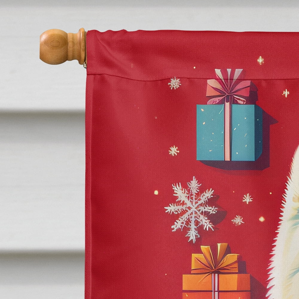 Samoyed Holiday Christmas House Flag 28 in x 40 in