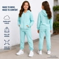 thumbnail image 2 of Real Love Girls Jogger Set Lightweight Fleece Zip Up Hoodie Sweatshirt and Sweatpants 2 Piece, 2 of 7