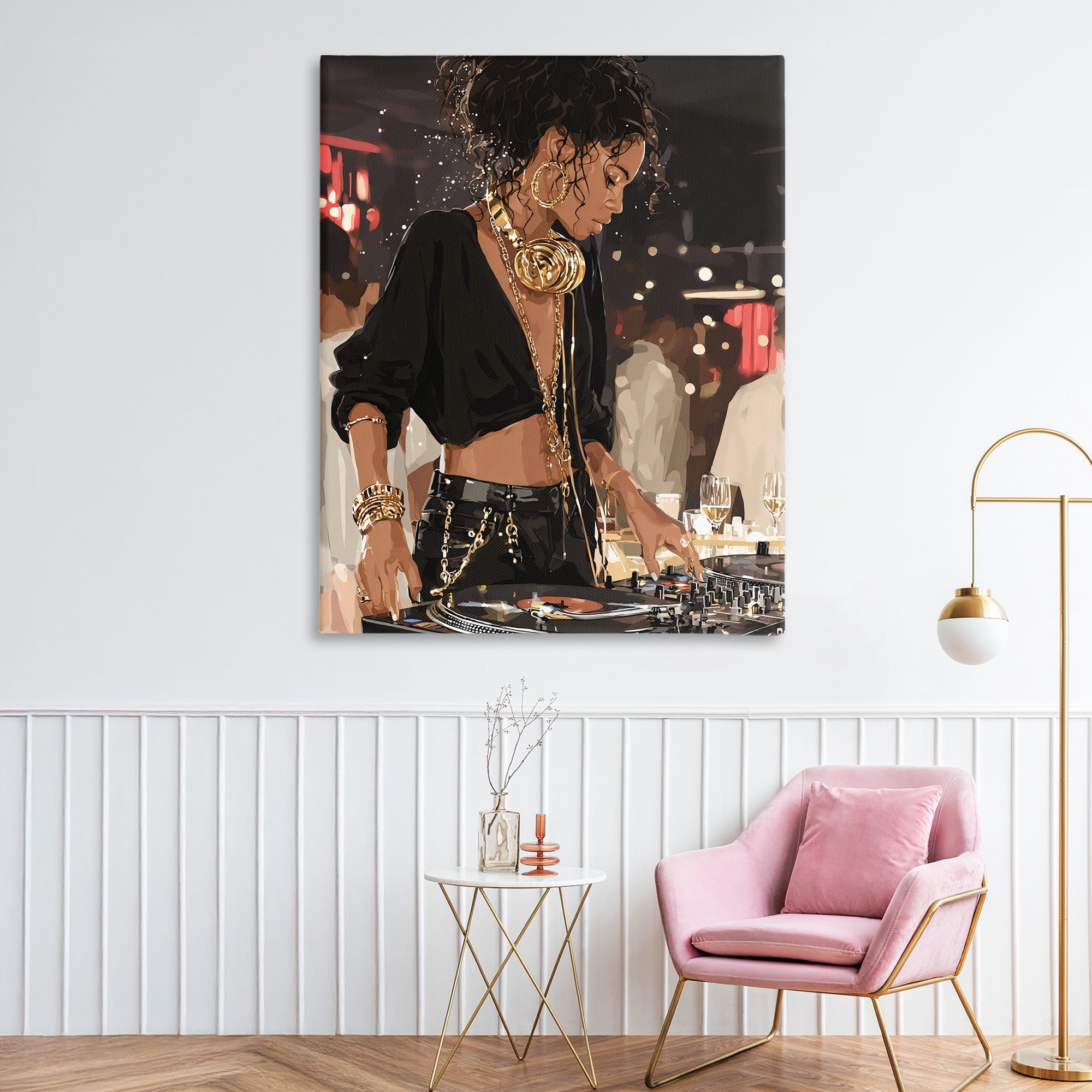 Stupell Industries Touches Of Gold DJ Canvas Wall Art, design by Franklyn Gregory