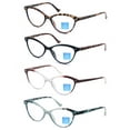 thumbnail image 3 of Women Reading Glasses 4-Pack 2.25,Cateye Readers Glasses Small Face Comfort Spring Hinge, 3 of 7