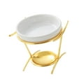 thumbnail image 2 of Lipstore Ceramic Essential Oil Burner Desk Candlestick Decor Table Centerpiece Warmer Gold, 2 of 8