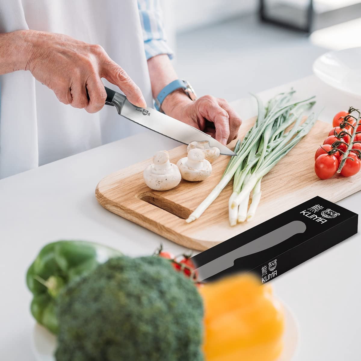 KUMA Paring Knife Pro Bolster Stainless Steel Japanese Kitchen Knives