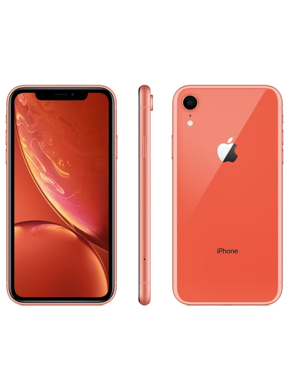 Walmart Family Mobile Apple iPhone XR, 64GB, Coral- Prepaid Smartphone