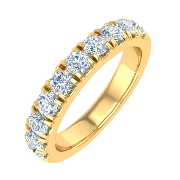 3/4 Carat Diamond Wedding Band Ring in 14K Yellow Gold (Ring Size 8.25) (SI1-SI2 Clarity)
