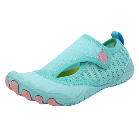 Siilsaa Toddler Shoes Girls Kids Sneakers for Boys Running Shoes Lightweight Sport Mint Green 10-10.5 Years