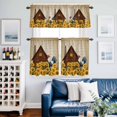thumbnail image 2 of Rustic Kitchen Curtains Valances and Tiers Set of 3 Farmhouse Barn Chicken Sunflowers Flowers Retro Letter Tier Curtains and Valance with Rod Pocket for Small Windows, 27.5"x24", 2 of 9