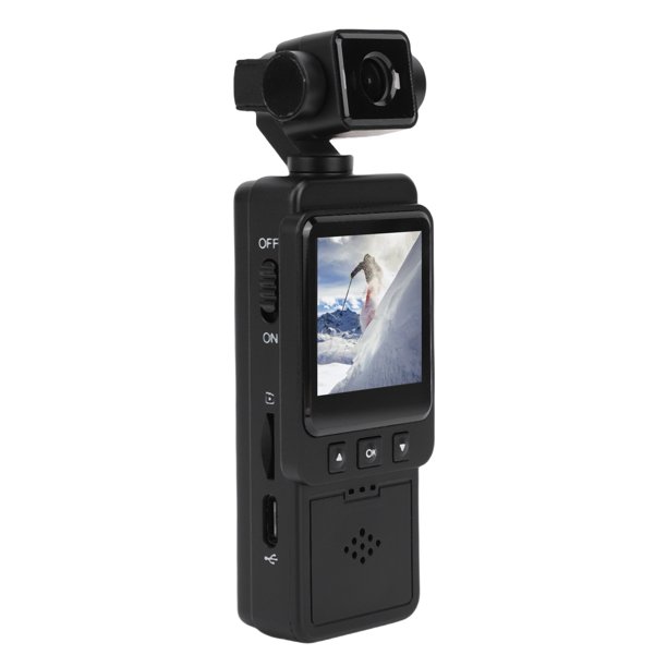 Cámara 1080P, Cámara De Vídeo Para Exteriores Antivibración Multifuncional ABS Compatible Con Hasta 256G 1960mAh Para Fotografía