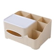 thumbnail image 2 of Caja De Pañuelos De Papel Multifuncional Caja De Almacenamiento De Plástico Oficina En El Hogar - Almendra, tal se describe SM SunniMix Estuche para control remoto de tejido, 2 of 7