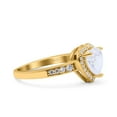 thumbnail image 2 of Yellow Tone, Simulated Cubic Zirconia Size-7 Heart Promise Ring Halo Heart Round 925 Sterling Silver, 2 of 7