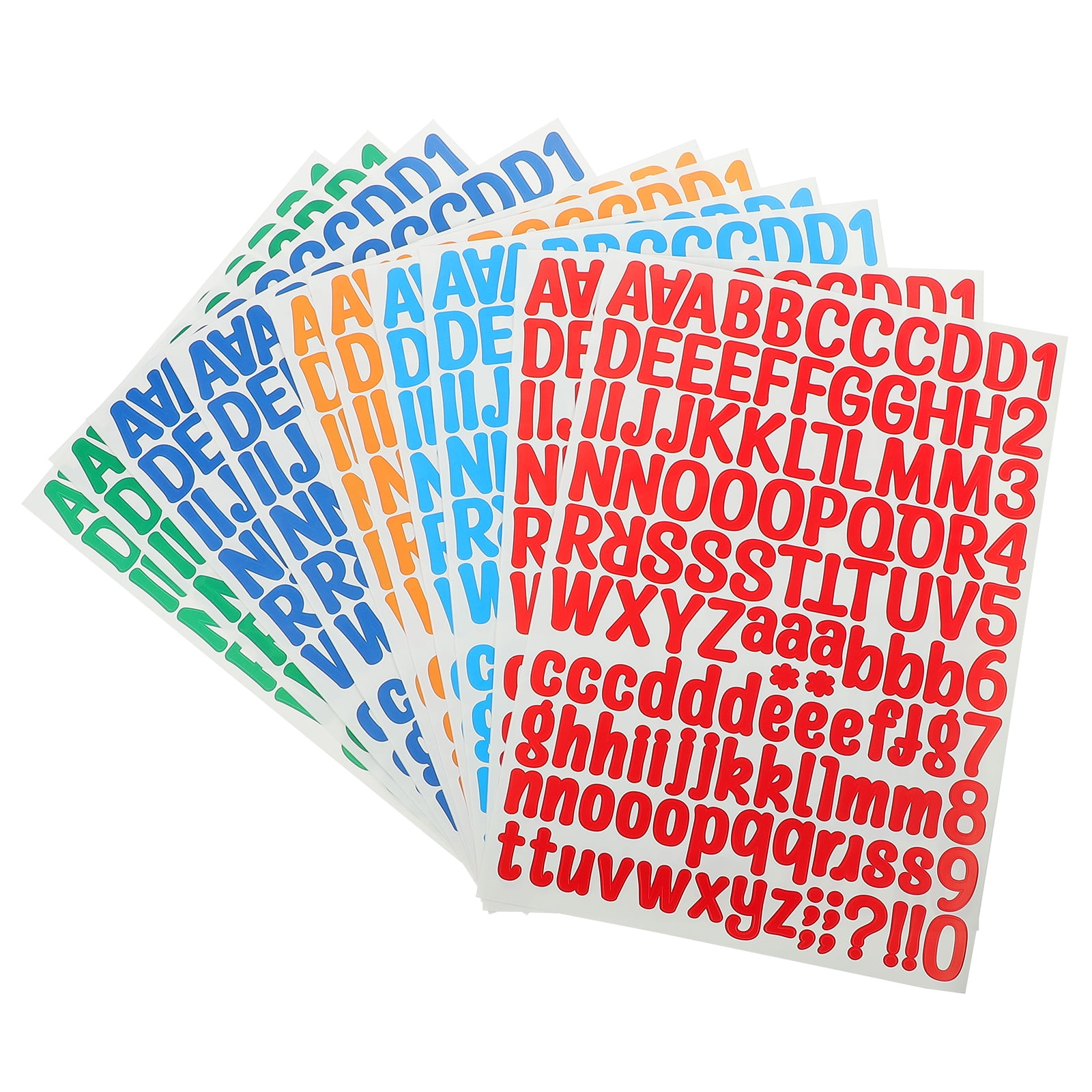  Ciieeo 5pcs tag Stickers Decor Scrapbook Number Decals Letters  for Crafts Letter Decals Alphabet Decals Numbers Sticker Name Sticker Label  Combination Child Portfolio Handwriting : Office Products