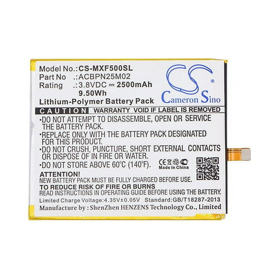 2500mAh ACBPN25M02 Battery for Canvas Fire 5 Dual SIM Canvas Fire 5