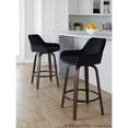 thumbnail image 5 of LumiSource Brown Daniella 26" Fixed-Height Counter Stool - Set of 2, 5 of 11