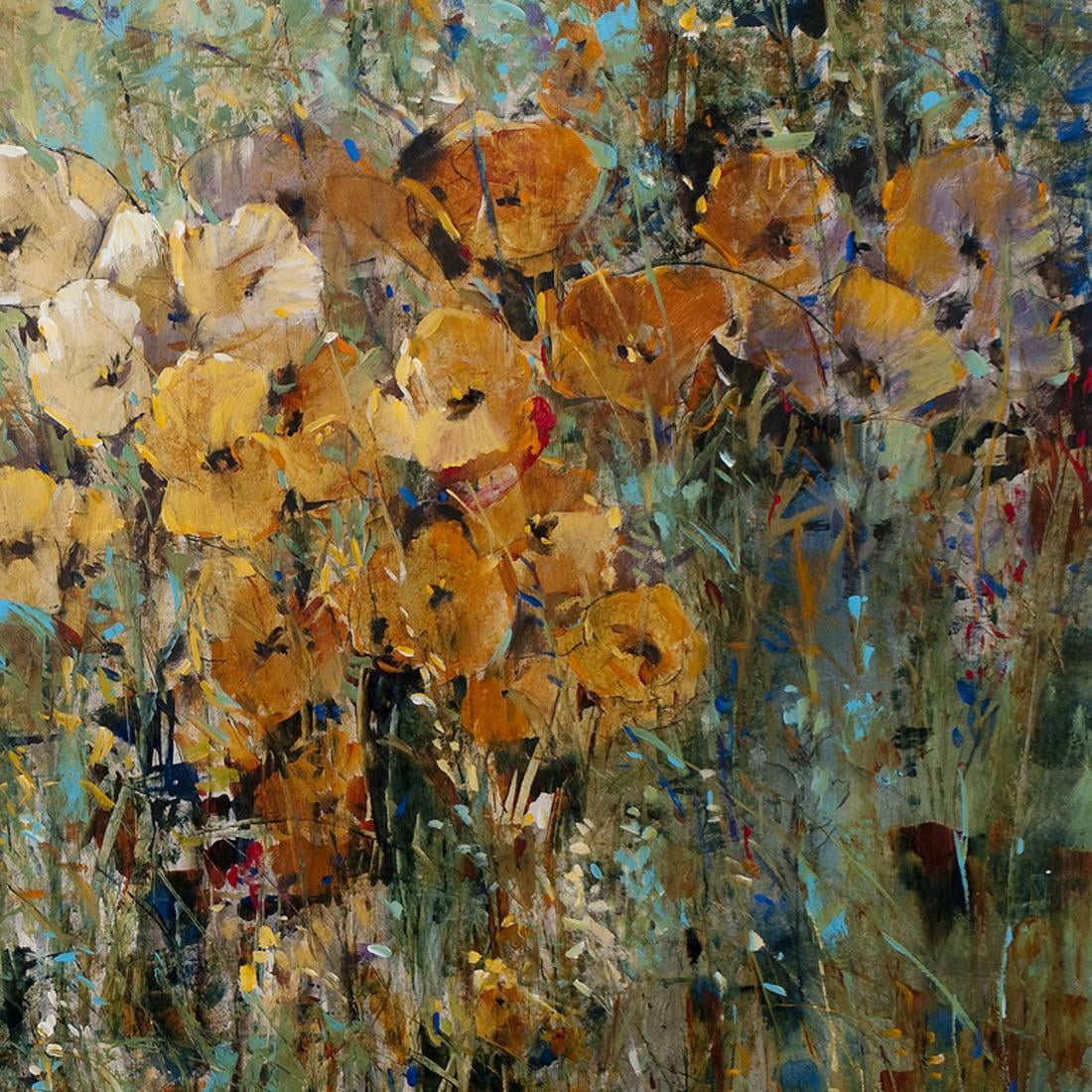 Amber Poppy Field II Print Wall Art By Tim O'toole - Walmart.com