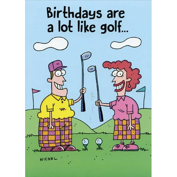 Oatmeal Studios Birthdays Are Like Golf Funny Birthday Card
