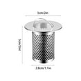 thumbnail image 3 of Rbaofujie Outdoor Kitchen Sink Stainless Steel Floor Drains Filter Screen Cover Basin Drainage Pipe Bathroom Sink Basin Repellent Device Kitchen Sink Cover Silver, 3 of 5