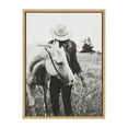 thumbnail image 5 of Kate and Laurel Sylvie Photo Silver Horse Framed Canvas Wall Art by The Whiskey Ginger, 18x24 Natural, Western Photography Art for Wall, 5 of 7