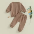 thumbnail image 4 of Okbabeha Toddler Baby Girl Clothes Mamas Girl Shirt Long Sleeve Crewneck Sweatshirt Jogger Pants Matching Outfit Set, 4 of 6
