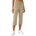 thumbnail image 2 of Rosvigor Capris for Women High Waisted Drawstring Athletic Pants Quick Dry Hiking Travel Capris Pants with Pockets, 2 of 7