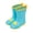 Light Blue, variant on Xfvqtps Kids Rain Boots Waterproof Soft Sole Lightweight Rubber Boots Non Slip Easy on off for Boys Girls