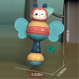 CNKOO 2PCS Baby Rattle Toy Crisp Sound Soft Plastic Cute Cartoon Animal ...