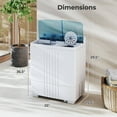 thumbnail image 3 of Costway Compact Mini Portable Twin Tub Washing Machine 20 Lbs Washer Spinner Blue, 3 of 10