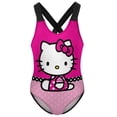 thumbnail image 6 of Hello Kitty Girls One Piece Swimsuits Hawaiian Summer Swimwear Beach Bathing Suit Outfits, 6 of 7