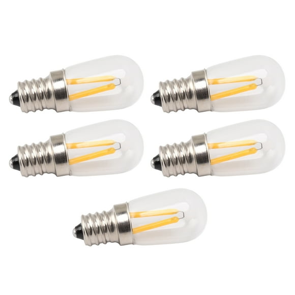 Refrigerator Lamp Bulb Fridge Lamp Bulb Fridge Light Bulb Refrigerator Bulb 5Pcs Refrigerator Lamp Bulb Low Heat Low Power Consumption E12 LED Fridge Light Bulb 120V Warm Light