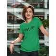 thumbnail image 2 of "Wifey Life" Quote Heart Graphic Women Kelly Green T-Shirt, Female Medium, 2 of 4