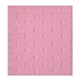 thumbnail image 4 of Papel tapiz 3D Etiqueta de pared de ladrillo Espuma TV Calcomanía de fondo Autoadhesivo Peel adhesivo, 10 piezas, Rosa kenally HA002452-22, 4 of 6