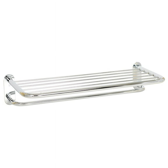 Zenna Home 3.8 in. H x 0.12 in. W x 24.8 in. L Chrome Silver Towel Shelf