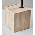 thumbnail image 4 of Adesso Wilder 77" 2-Light Travertine & Black Arc Floor Lamp with Black Metal Dome Shade, 4 of 8
