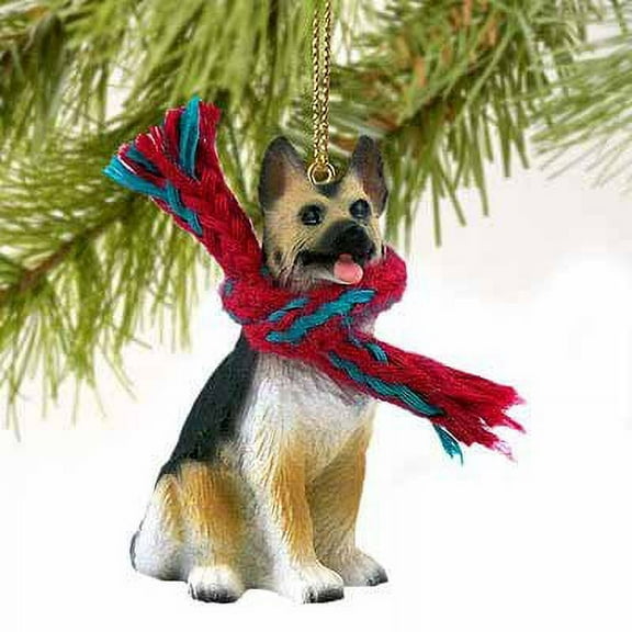 Conversation Concepts German Shepherd Miniature Dog Ornament - Tan & Black