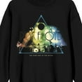 thumbnail image 2 of Pink Floyd Rainbow Live Photo Adult Black Crew Neck Sweatshirt-Large, 2 of 3