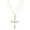 Gold, variant on Fine Silver Plated Silver Tone Classic Cross Diamond Accent Pendant Necklace, 18"