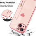 thumbnail image 6 of Designed for iPhone 14 Plus Case Pink Love Hearts Design for Women Girl Men, Luxury Plating with Strap Stand Full Camera Lens Protection Bumper for iPhone 14 Plus 6.7", 6 of 12