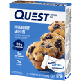 thumbnail image 5 of (3 pack) Quest Protein Bar, Blueberry Muffin Flavor, 20g of Protein, Gluten Free, 4 Count, 5 of 13