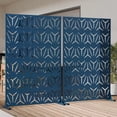 thumbnail image 2 of MAYEERTY Outdoor Metal Privacy Screen 6ft × 4ft Starry Night Blue, 6-Panel Geometric Y-Pattern Decorative Screen for Garden, 2 of 6