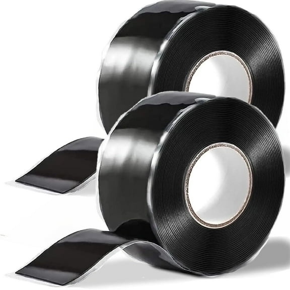 MODANU 2 Rolls Self Fusing Silicone Tape 1inx 9.84ft Waterproof Self-Amalgamating Tape for Plumbing, Hose, Pipeline Repair Electrical Cable Winding Leak Seal for Hot Cold Pipes