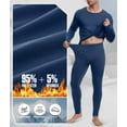 thumbnail image 5 of DAKIMOE Thermal Underwear for Men Long Johns with Fleece Lined, Base Layer Men Cold Weather Top Bottom, 5 of 9