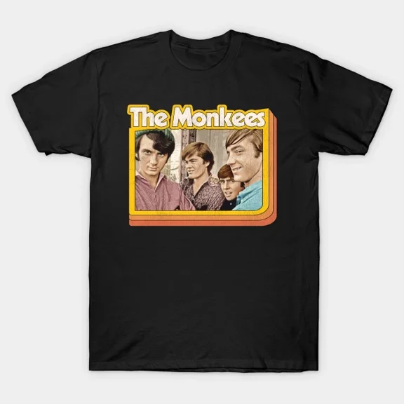 VINTAGE Retro The Monkees Artwork Memories Vintage Black Unisex S-4XL T-Shirt
