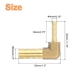 thumbnail image 2 of Conector de codo en ángulo recto de latón de 2 paquetes, adaptador de latón de 5/16"x3/16" ID, accesorios de manguera de aire, reductor para conectar agua, combustible, aire y mangueras de aceite, 2 of 7