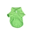 thumbnail image 2 of Flmtop Pet Shirt Lapel Design Sweat-absorbent Solid Color Dog Two-legged T-shirt for Summer Green, 2 of 9