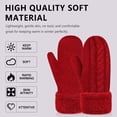 thumbnail image 5 of Whiteleopard Women's Winter Gloves Warm Lining Mittens- Cozy Wool Knit Thick Gloves Novelty Mittens Cold Weather, 5 of 7