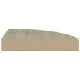 thumbnail image 3 of vidaXL Floating Corner Shelves 2 pcs Oak 25x25x3.8 cm MDF, 3 of 5
