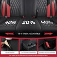thumbnail image 4 of Car Seat Covers Full Set Faux Nappa Leather Seat Covers for Cars Breathable Front Seats with Lumbar Support and Rear Fit for Automotive Sedans SUVs Pickups, 4 of 9