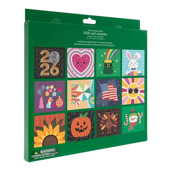 2026 Wall Calendar Kit DIY Diamond Art Calendar 2026 12 Month Flip Wall Calendar With Do List Calendars 2026 For Home Decoration